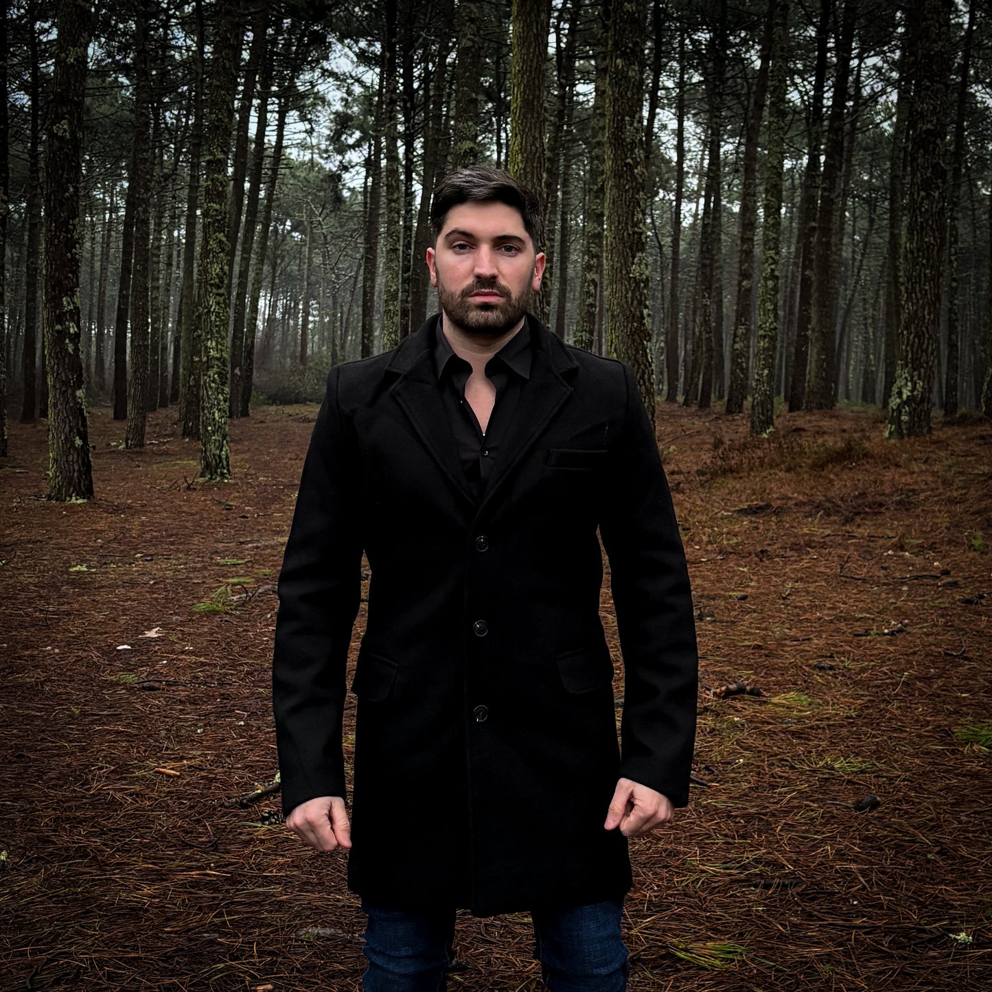 Rozertys wool coat Black