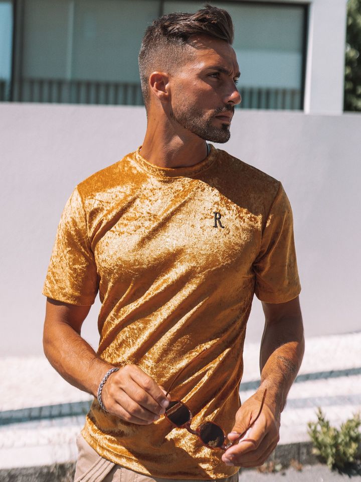 ROZERTYS YELLOW VELVET TEE