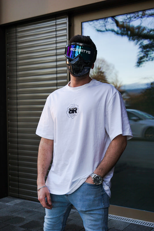 ROZERTYS RR WHITE OVERSIZE TEE
