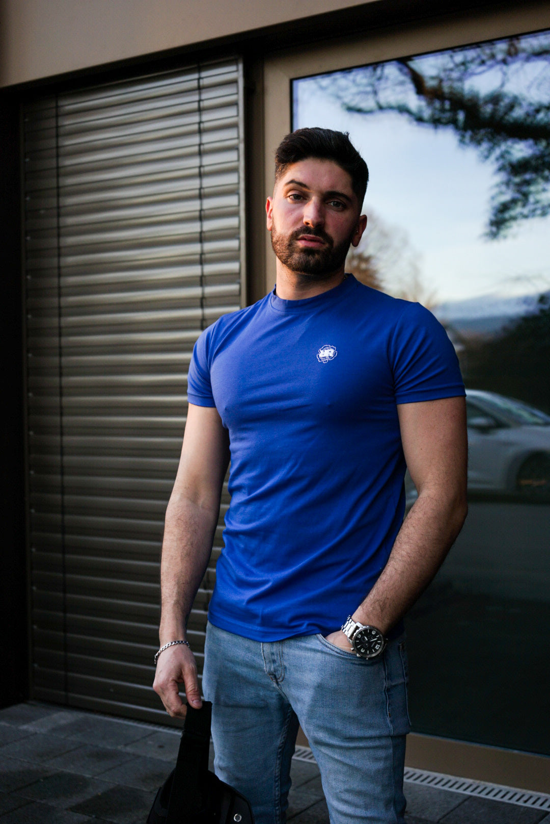 ROZERTYS RR PLAIN BLUE TEE