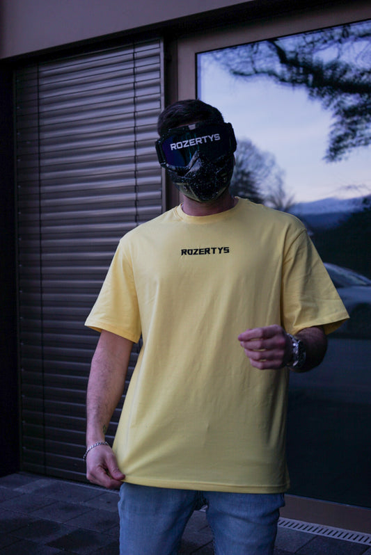 ROZERTYS EMBROIDERY YELLOW OVERSIZE TEE