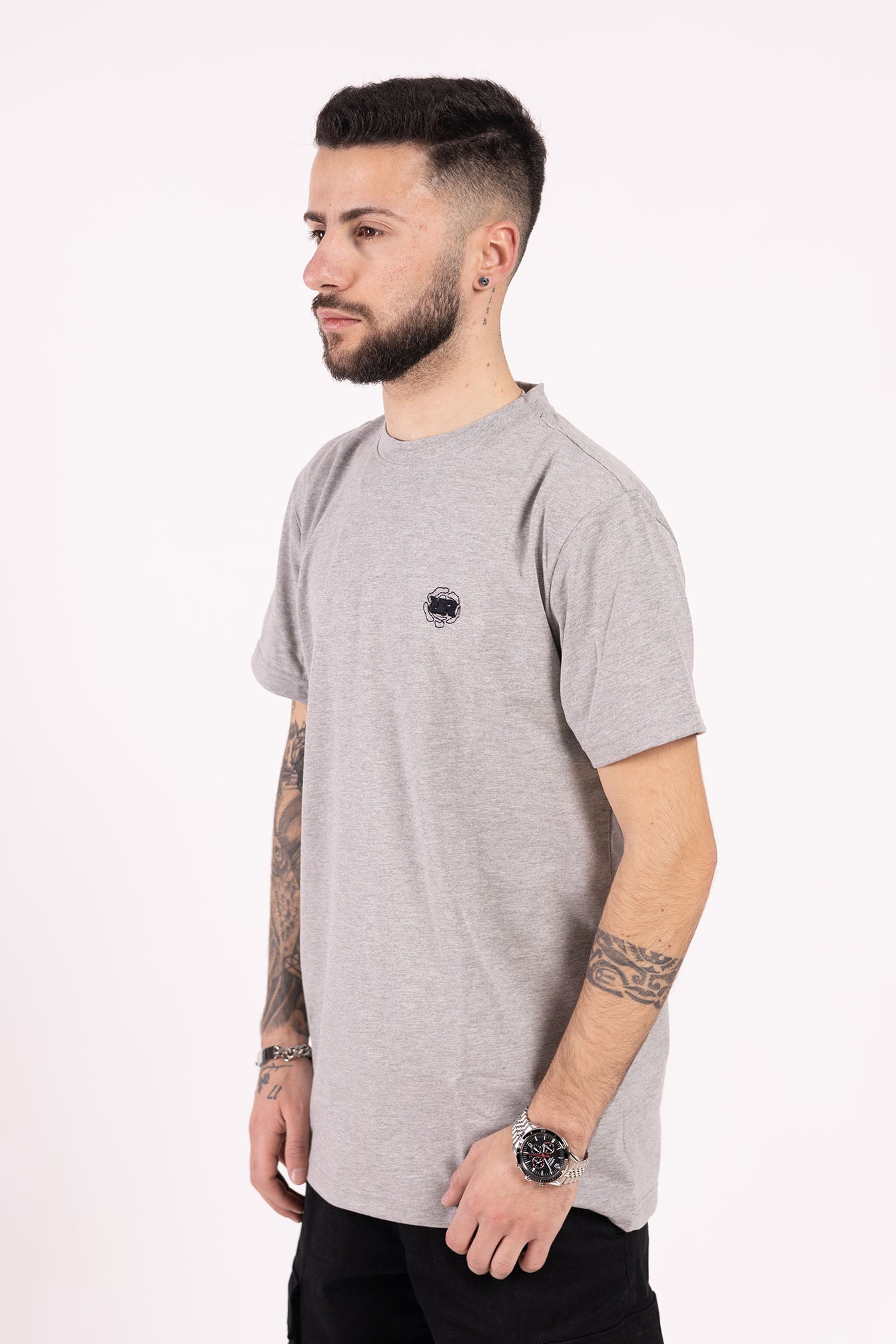 ROZERTYS RR PLAIN GRAY TEE