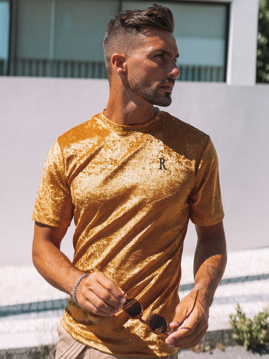ROZERTYS YELLOW VELVET TEE
