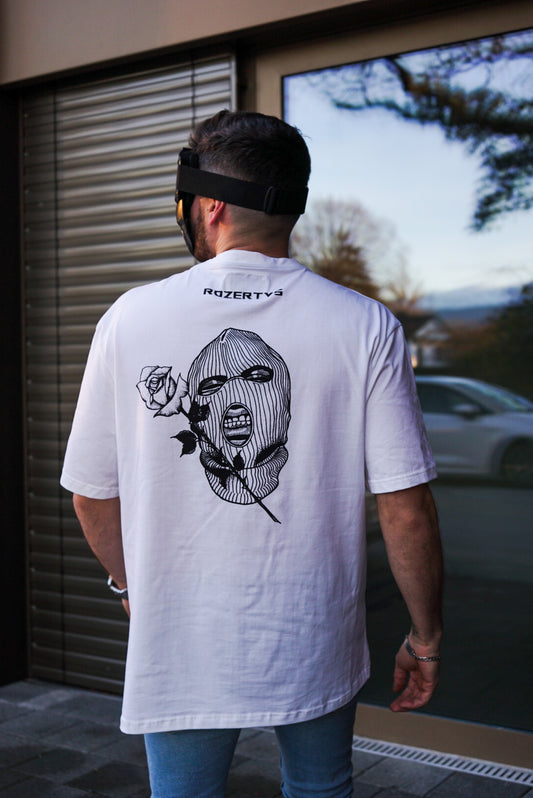 ROZERTYS RR WHITE OVERSIZE TEE
