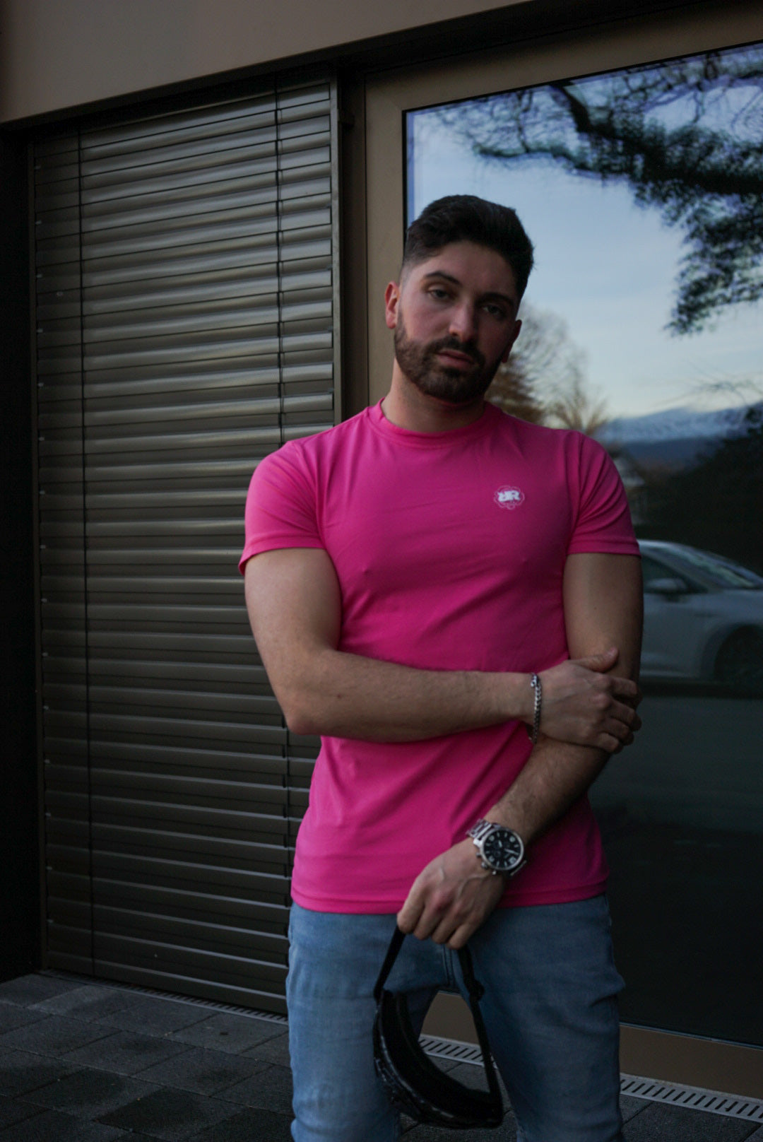 ROZERTYS RR PLAIN PINK TEE
