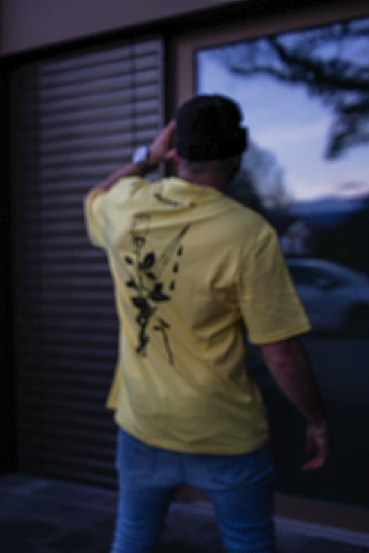 ROZERTYS EMBROIDERY YELLOW OVERSIZE TEE