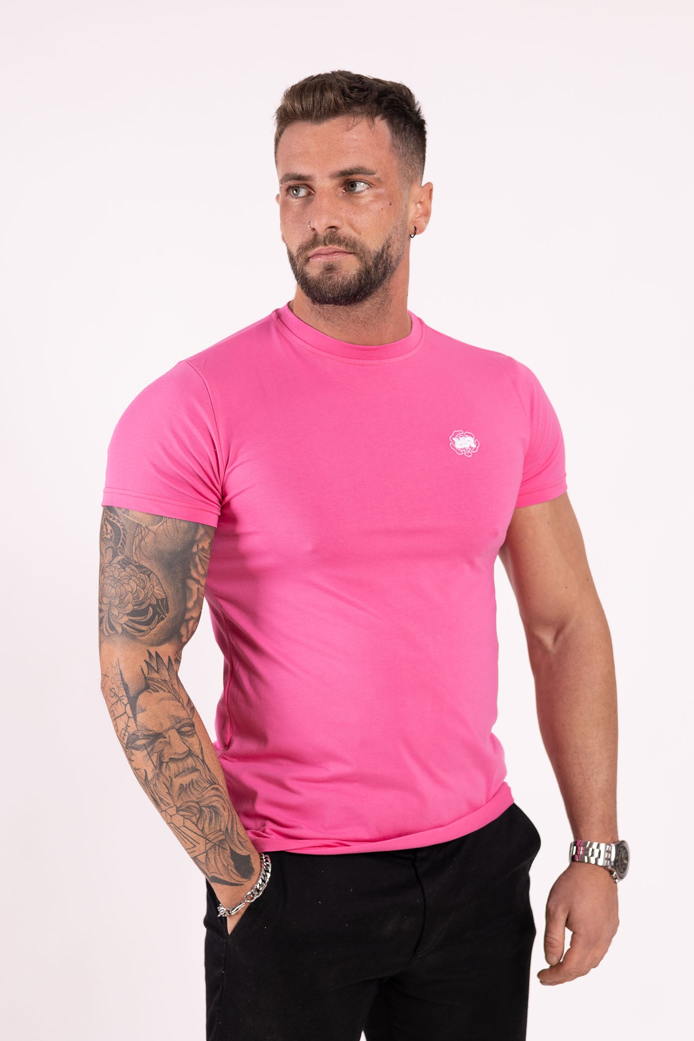 ROZERTYS RR PLAIN PINK TEE